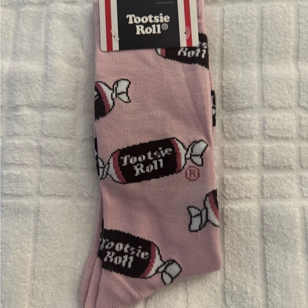 Tootsie Roll Pink Socks